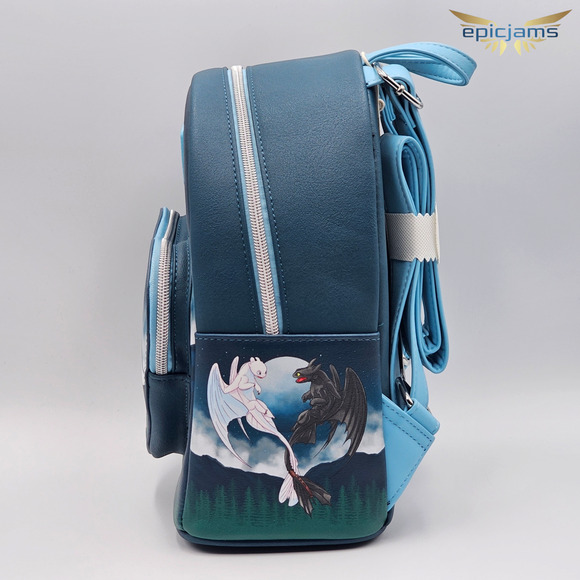 Loungefly How To Train Your Dragon Toothless & Light Fury Babies Mini Backpack - Picture 4 of 5